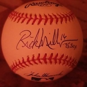 Rick Miller 1975 World Series autographed baseball
